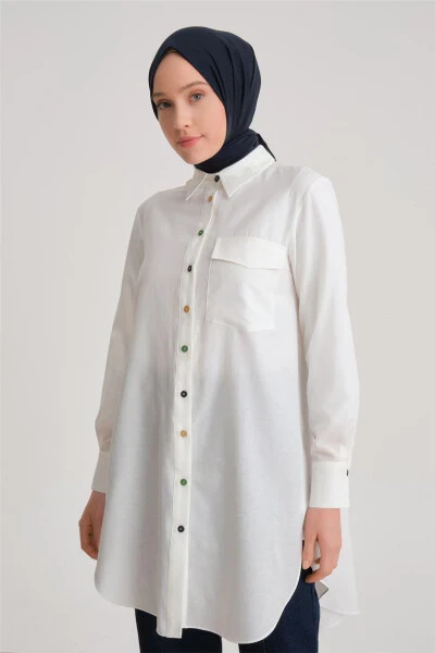 Armine Patterned Tunic, Medium Size, Camel Color - 7