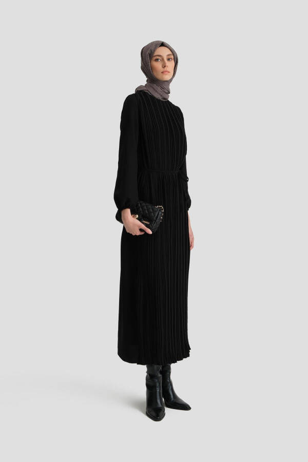 Armine Pleated Dress 24Yd9435 Black - 1