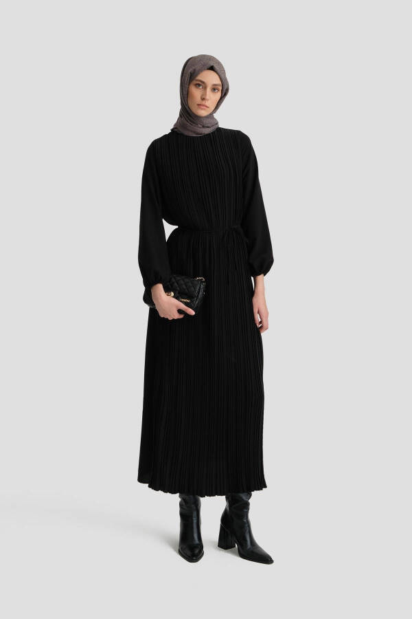 Armine Pleated Dress 24Yd9435 Black - 2