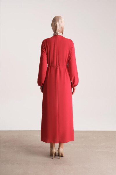 Armine Pleated Dress, 24Yd9435, Red - 12