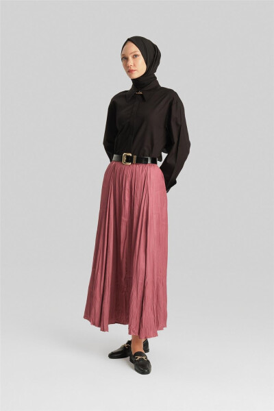 Armine Pleated Skirt, Crinkled Look, 24Yd5601, Rose - 7