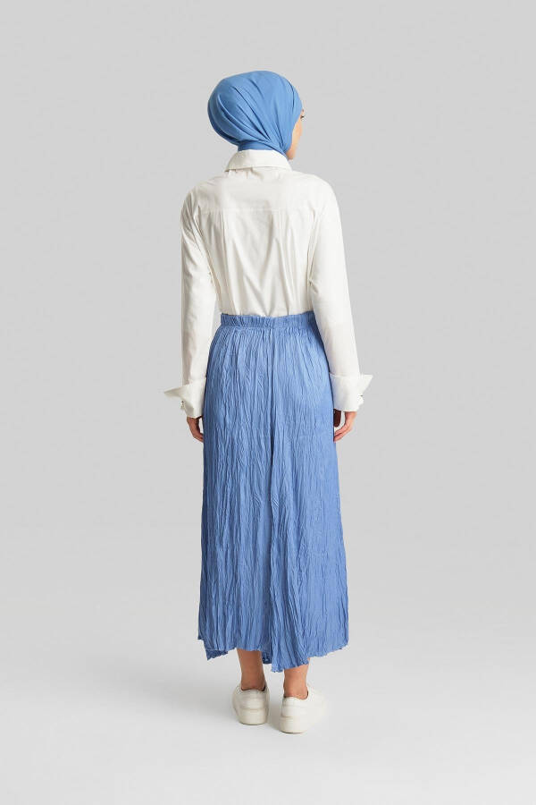 Armine Pleated Skirt with Wrinkled Look 24YD5601 Baby Blue - 10