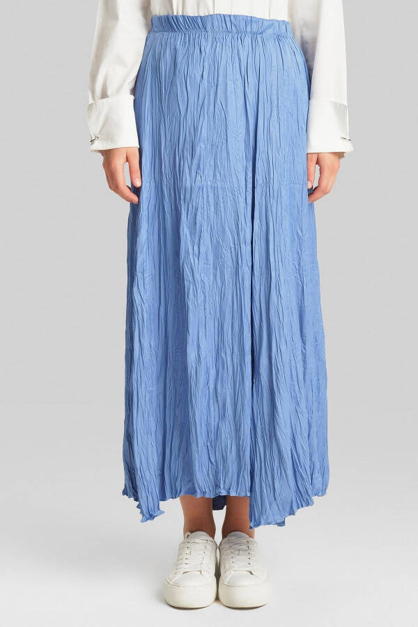 Armine Pleated Skirt with Wrinkled Look 24YD5601 Baby Blue - 4