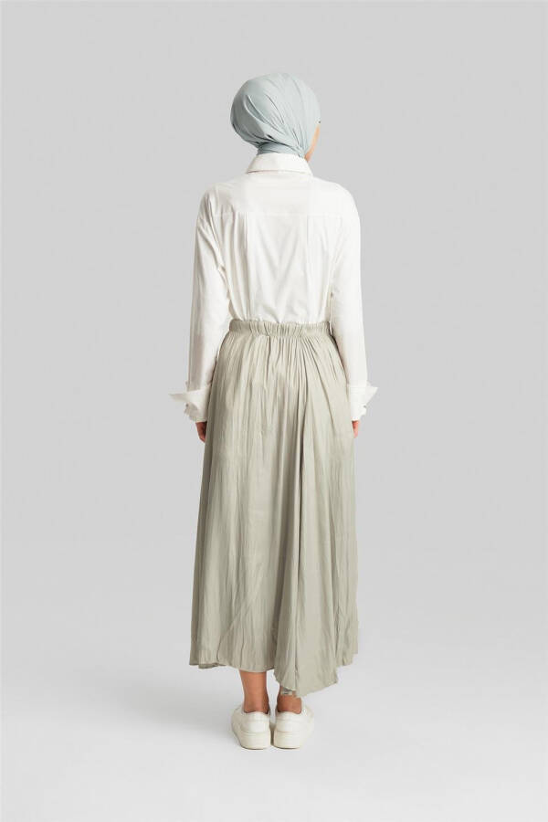 Armine Pleated Skirt with Wrinkled Look 24Yd5601 Khaki - 10
