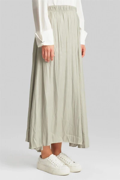 Armine Pleated Skirt with Wrinkled Look 24Yd5601 Khaki - 4
