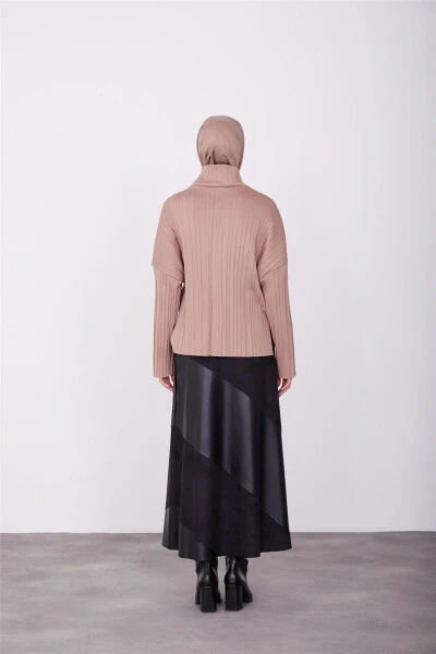 Armine Pliseli Triko Bluzka (23K3216) Latte - 8