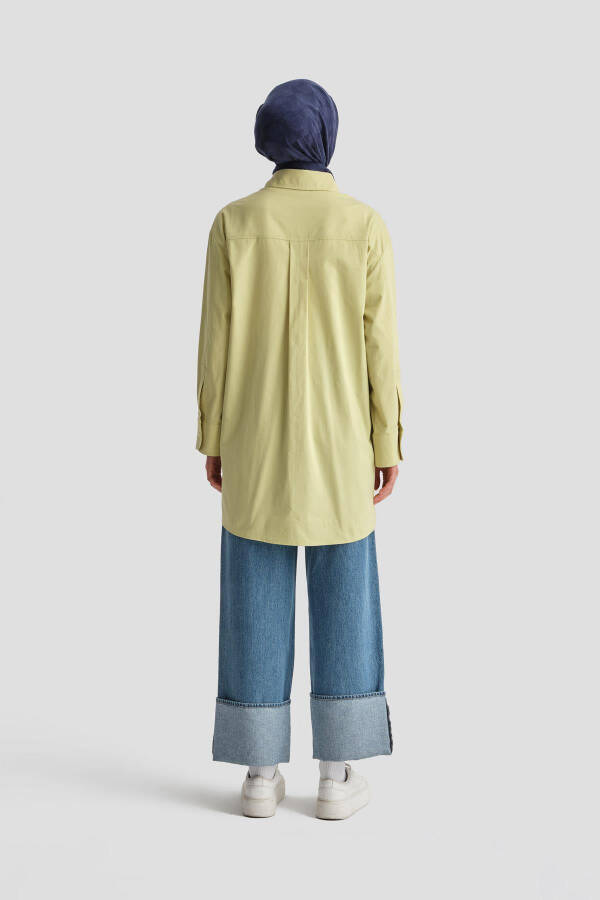 Armine Pocketed Gabardine Shirt Jacket 24K3603 Green - 5