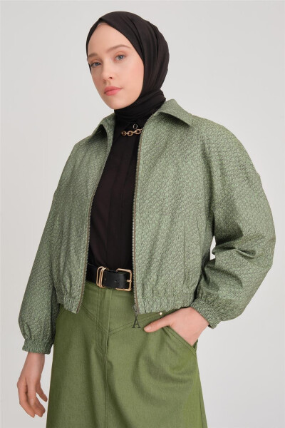 Armine Printed Bomber Jacket 24Y5507, green. - ARMINE