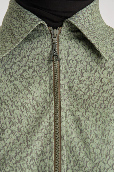 Armine Printed Bomber Jacket 24Y5507, green. - 7