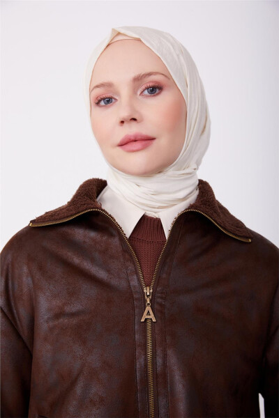Armine Qisqa Charmı Teri Ko'ylagi, 23K5404, Achchiq Qahva - 9