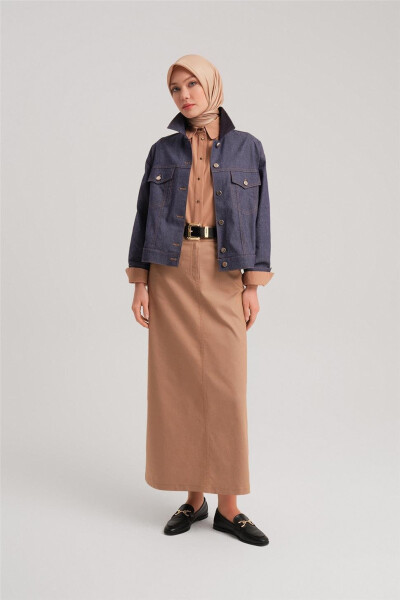 Armine Qisqa Denim Ko'ylagi 24Y5405 Ko'k - 7