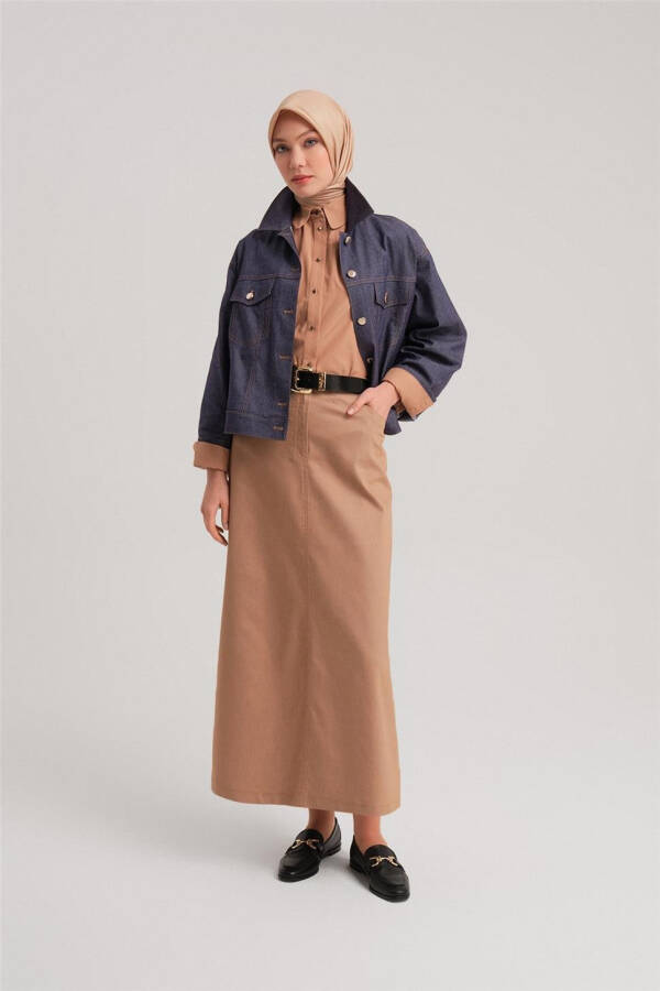 Armine Qisqa Denim Ko'ylagi 24Y5405 Ko'k - 9