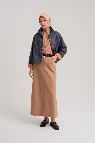 Armine Qisqa Denim Ko'ylagi 24Y5405 Ko'k - 3