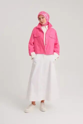 Armine Qisqa Denim Ko'ylagi 24Y5405 Orkide - 3