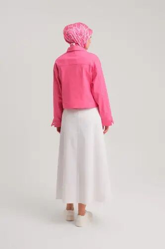 Armine Qisqa Denim Ko'ylagi 24Y5405 Orkide - 7