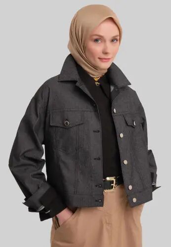 Armine Qisqa Jinsi Ko'ylagi 24Y5405 Qora - 3