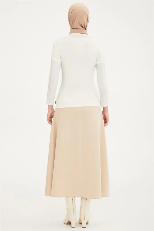 Armine Qisqa Yengli Bodisi 21Kd9037 Ekru - 5