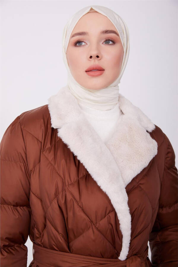 Armine Quilted Jacket 23Kd6405 Brown - 9