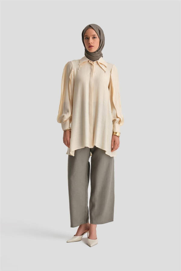 Armine Ruffled Tunic 24Y4032 Moonstone - 1