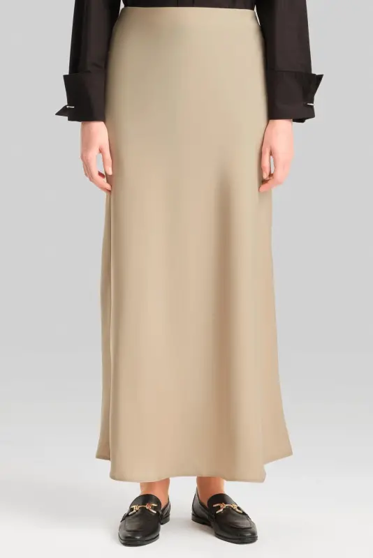 Armine Satin Yubka Ort1534 Latte - 3