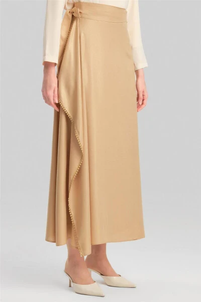 Armine Sequin Viscose Skirt 24Y1626 Camel - 12