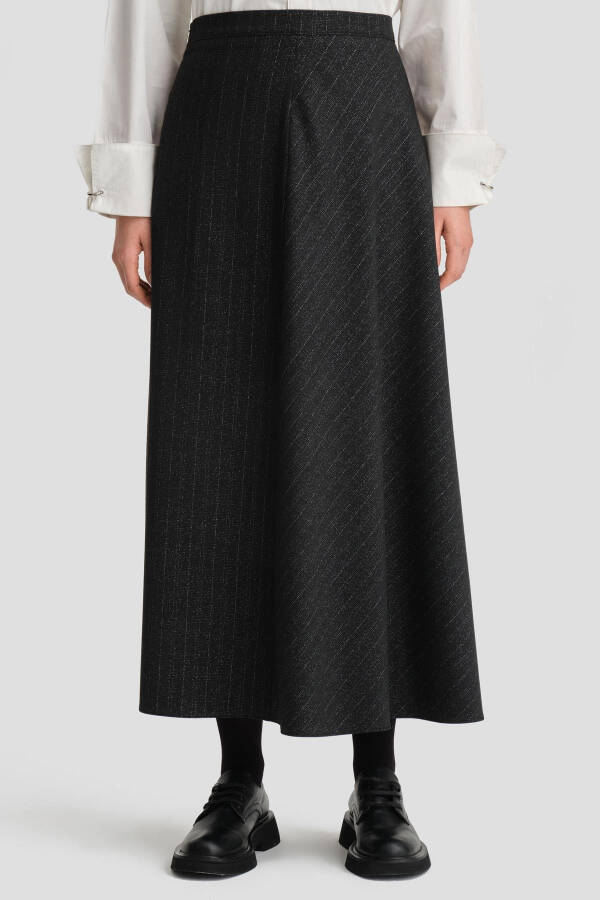 Armine Sequined Textured Skirt 24K1721 Black - 10