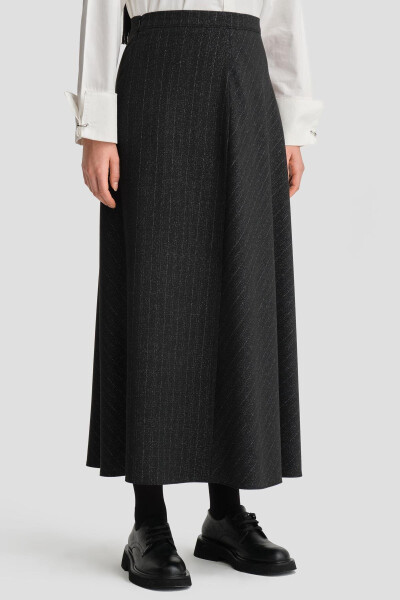 Armine Sequined Textured Skirt 24K1721 Black - 11