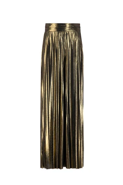 Armine Shimmer Fabric Pleated Pants (24k2701 Gold) - 4