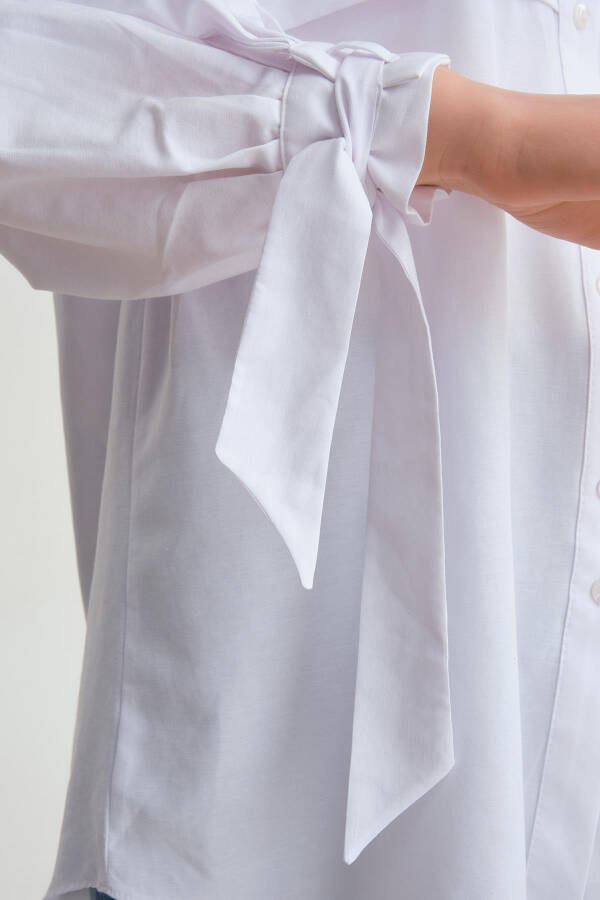 Armine Shirt with Sleeve Details ORT3441 White - 5