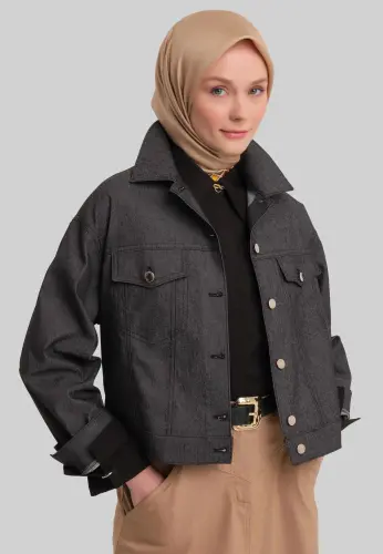 Armine Short Denim Jacket 24Y5405 Black - 3