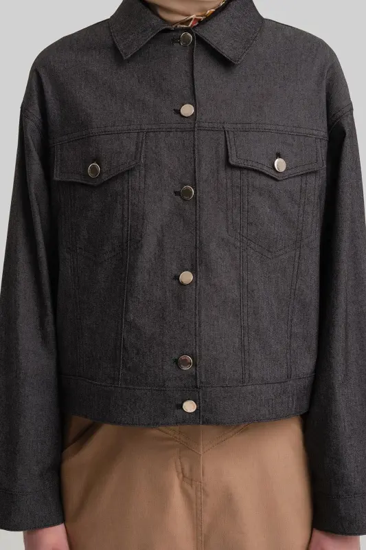 Armine Short Denim Jacket 24Y5405 Black - 5