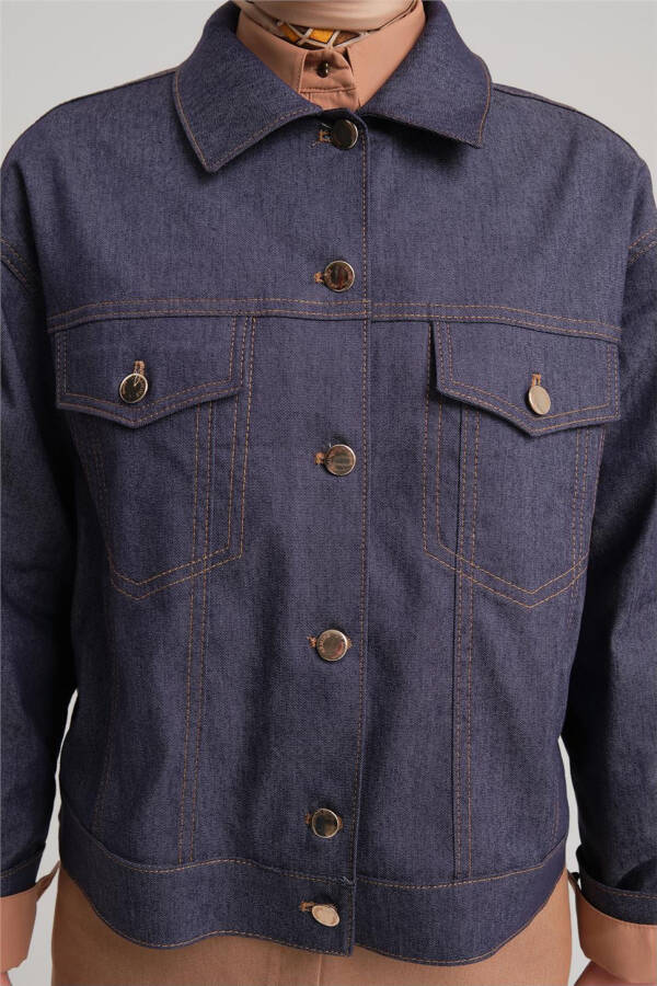 Armine Short Denim Jacket 24Y5405 Navy - 5