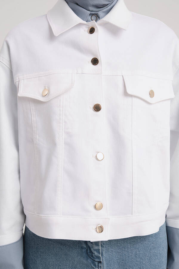 Armine Short Denim Jacket 24Y5405 White - 5