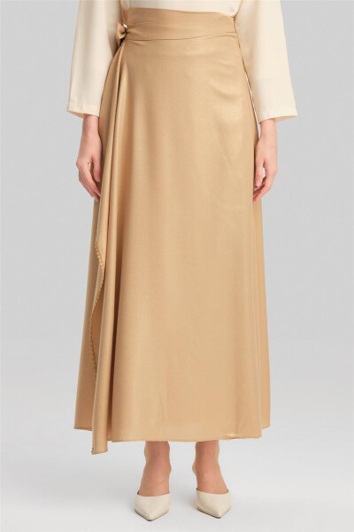 Armine Simli Viskoz Yubka 24Y1626 Camel - 3