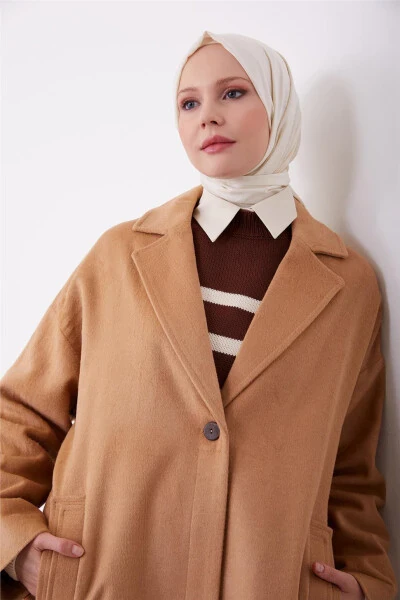 Armine Single-Button Coat, 23K7202 Camel - 6