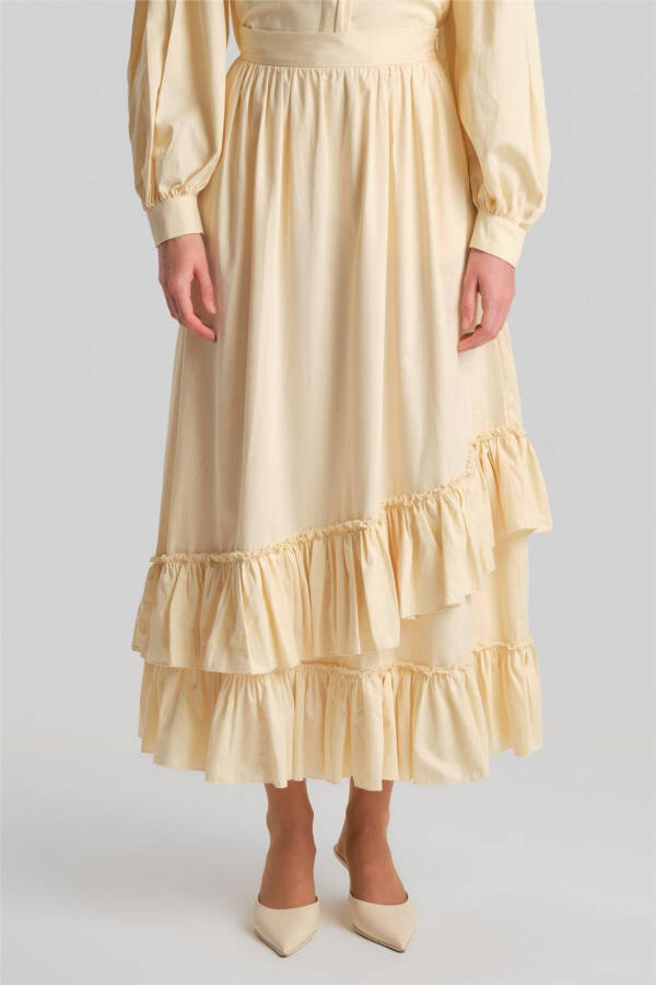 Armine Skirt with Ruffled Hem 24Y1638 Moonstone - 9