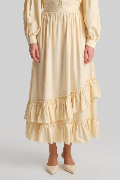 Armine Skirt with Ruffled Hem 24Y1638 Moonstone - 3