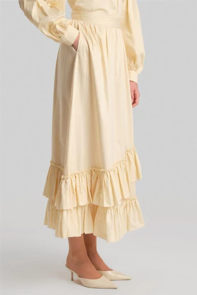 Armine Skirt with Ruffled Hem 24Y1638 Moonstone - 4