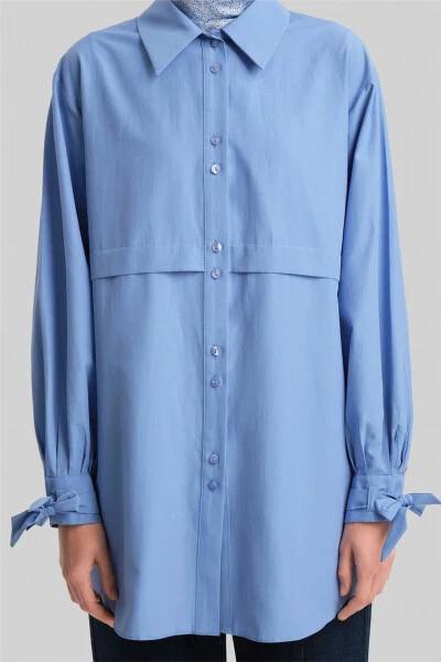 Armine Sleeve Detailed Shirt 23K3441 Light Blue - 5