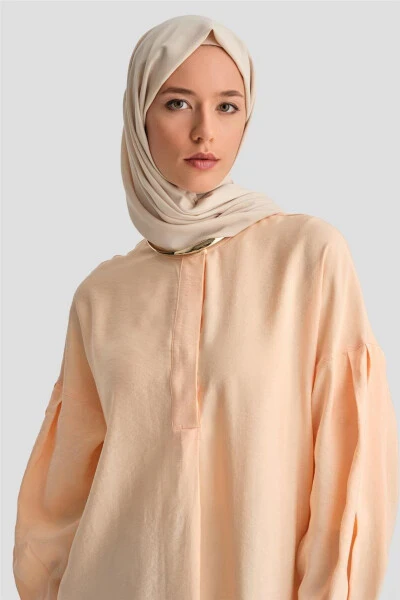 Armine Sleeve Pleated Tunic 24K4026 Peach - 10