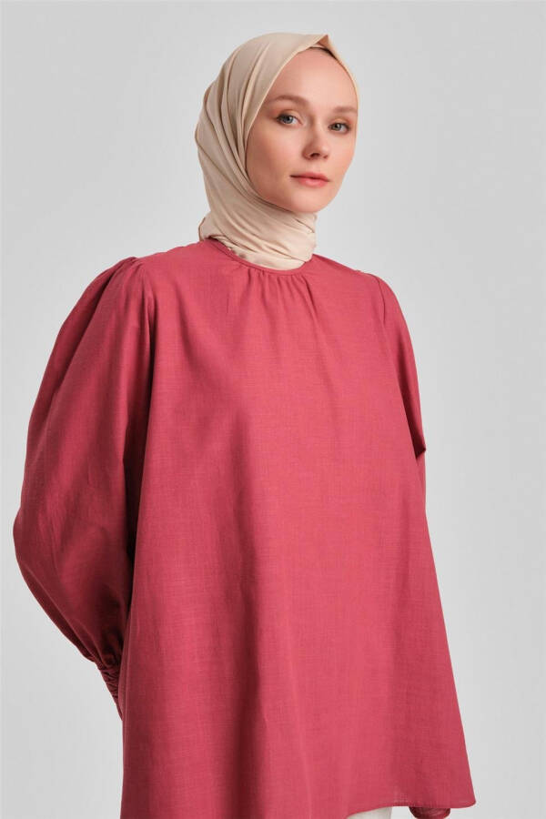 Armine Sleeve Ruffled Blouse 24Y3533 Cherry - 10
