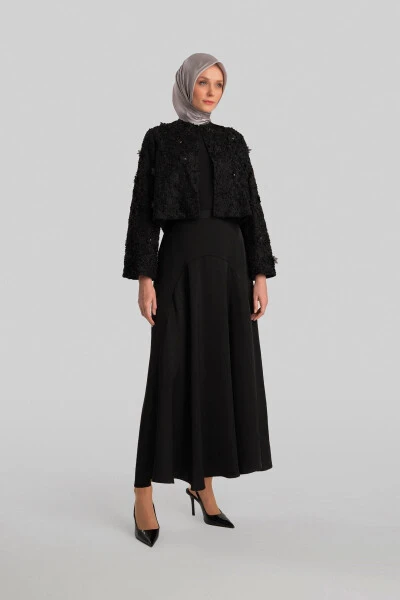 Armine Stone and Floral Jacket 24Y5415 Black - 8