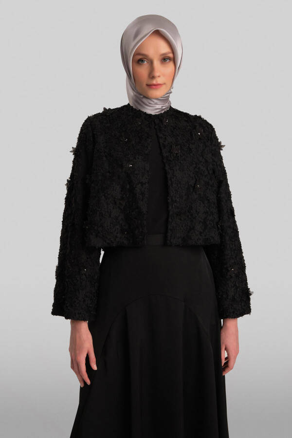 Armine Stone and Floral Jacket 24Y5415 Black - 9