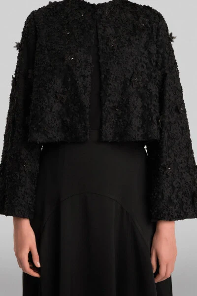 Armine Stone and Floral Jacket 24Y5415 Black - 5