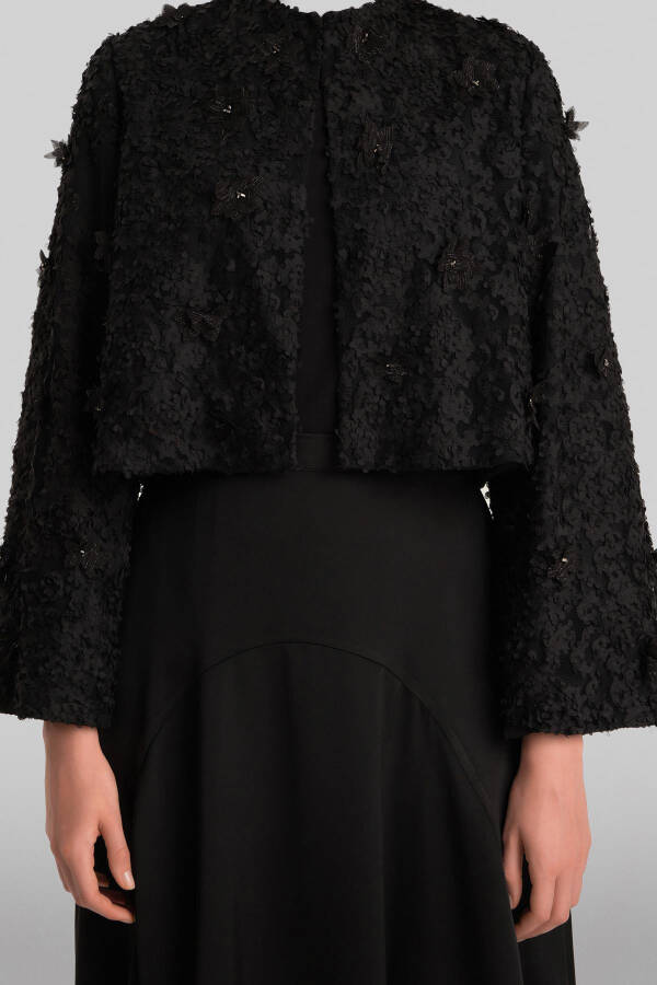 Armine Stone and Floral Jacket 24Y5415 Black - 5
