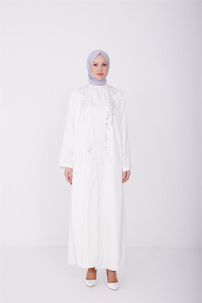 Armine Stone-Embellished Dress That Looks Like a Suit 23Y9601 White - 1