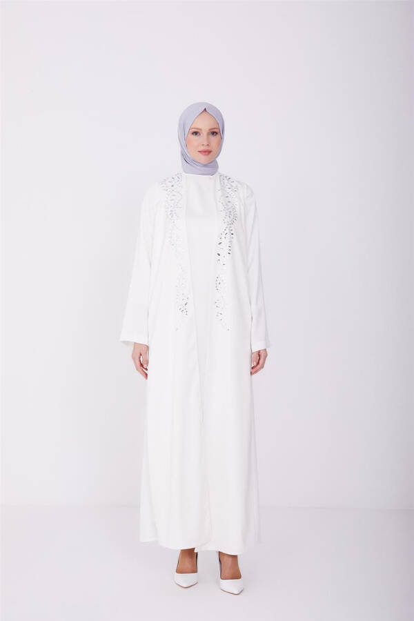 Armine Stone-Embellished Dress That Looks Like a Suit 23Y9601 White - 1