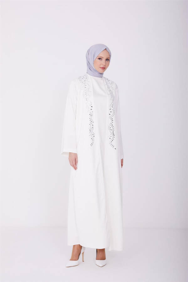 Armine Stone-Embellished Dress That Looks Like a Suit 23Y9601 White - 2