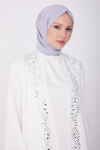 Armine Stone-Embellished Dress That Looks Like a Suit 23Y9601 White - 4