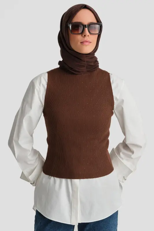 Armine Stone Knit 24KD2807 Bitter Coffee - 4